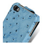 Чехол для iPhone 4 Melkco Ostrich Jacka leather case blue  - фото 6
