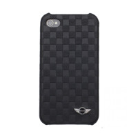 Чехол для iPhone 4 MINI Cooper Chequered leather back cover black