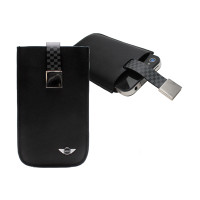 Чехол для iPhone 4 MINI Cooper Chequered leather sleeve black
