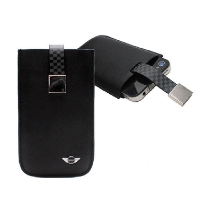 Чехол для iPhone 4 MINI Cooper Chequered leather sleeve black