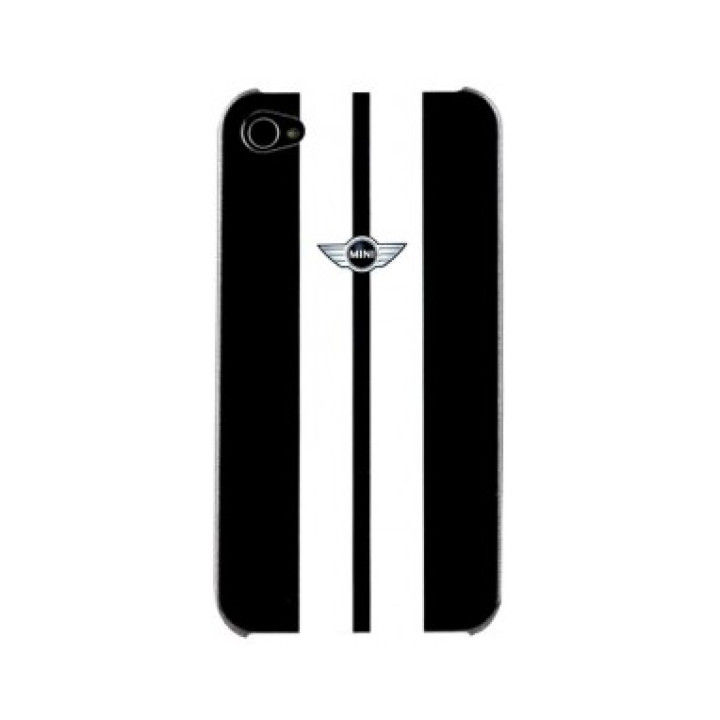 Чехол для iPhone 4 MINI Cooper Metallic stripes back cover black
