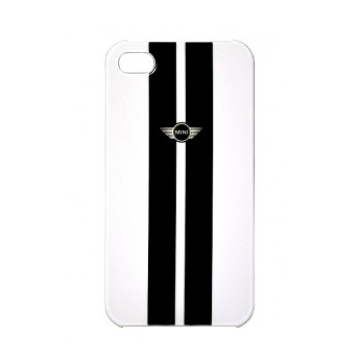 Чехол для iPhone 4 MINI Cooper Metallic stripes back cover white