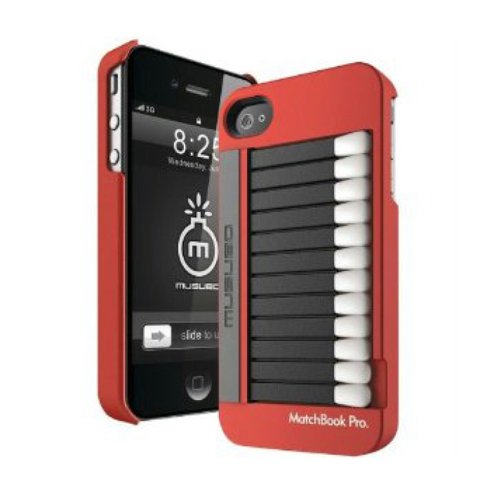 Чехол для iPhone 4 MUSUBO Matchbook Pro back cover red