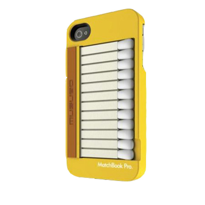 Чехол для iPhone 4 MUSUBO Matchbook Pro back cover yellow