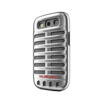 Чехол для Samsung i9300 Galaxy S III MUSUBO Retro back cover silver
