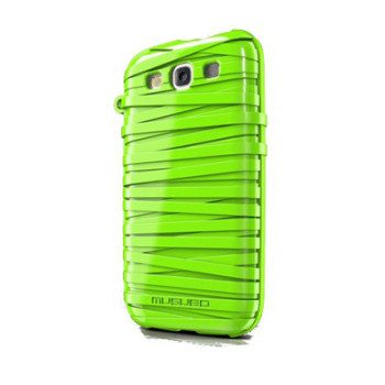 Чехол для Samsung i9300 Galaxy S III MUSUBO Rubber Band back cover charteuse