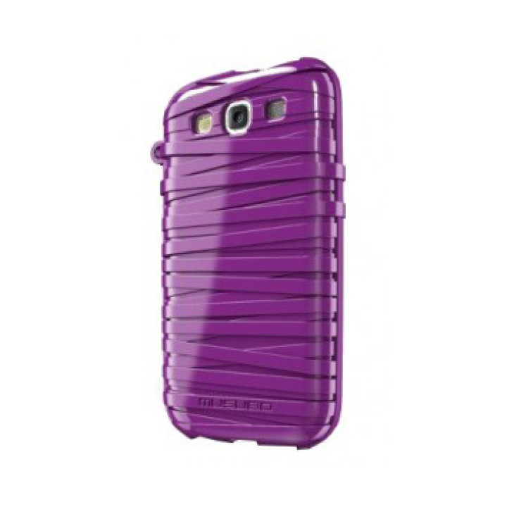Чехол для Samsung i9300 Galaxy S III MUSUBO Rubber Band back cover purple