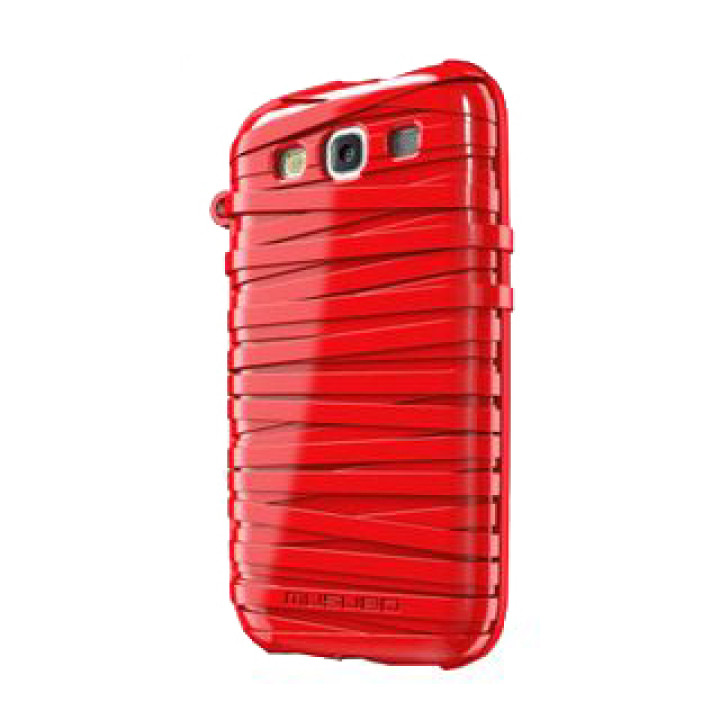 Чехол для Samsung i9300 Galaxy S III MUSUBO Rubber Band back cover red