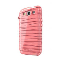 Чехол для Samsung i9300 Galaxy S III MUSUBO Rubber Band back cover rose pink
