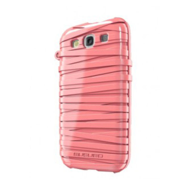 Чехол для Samsung i9300 Galaxy S III MUSUBO Rubber Band back cover rose pink