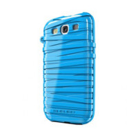 Чехол для Samsung i9300 Galaxy S III MUSUBO Rubber Band back cover sky blue
