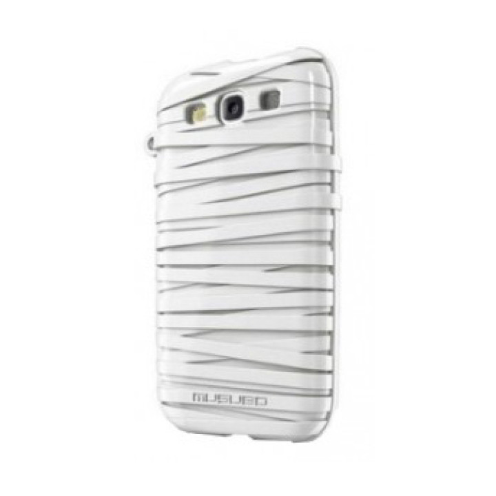 Чехол для Samsung i9300 Galaxy S III MUSUBO Rubber Band back cover white