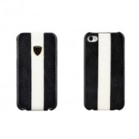 Чехол для iPhone 4/4S Nuoku genuine leather case with stripe black