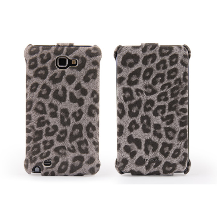 Чехол для Samsung i9220 Galaxy Note Nuoku Leo stylish leather case grey