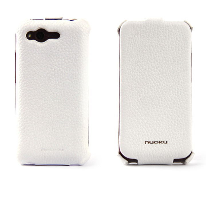 Чехол для HTC Desire S G12 Nuoku Royal luxury leather case white