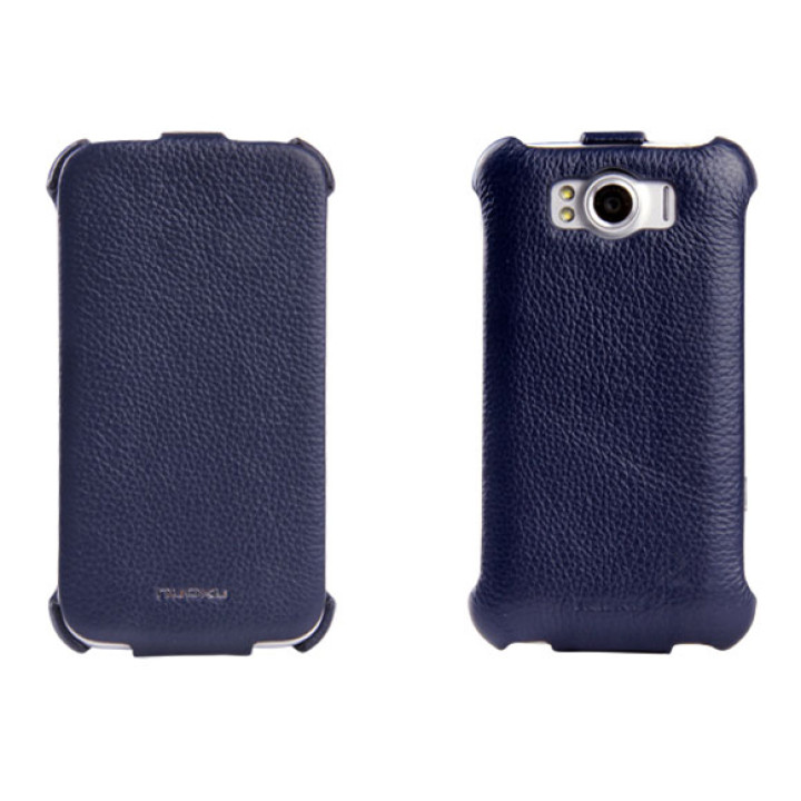 Чехол для HTC Sensation XL G21 Nuoku Royal luxury leather case blue