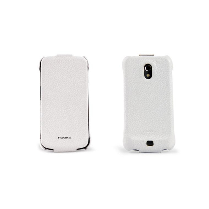 Чехол для Samsung i9220 Galaxy Note Nuoku Royal luxury leather case white
