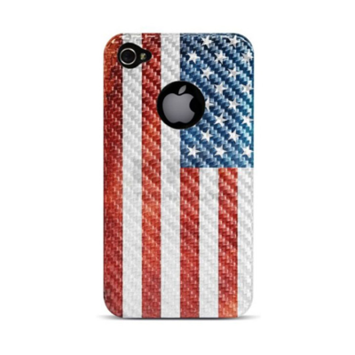 Чехол для iPhone 4 Truecarbon Vintage back cover stars stripes