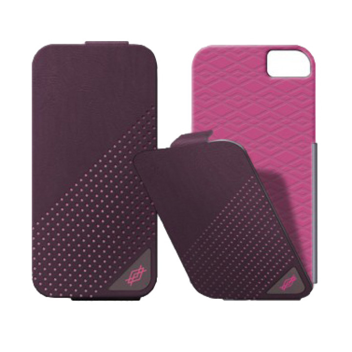 Чехол для iPhone 5 X-doria Dash Flip case purple-pink
