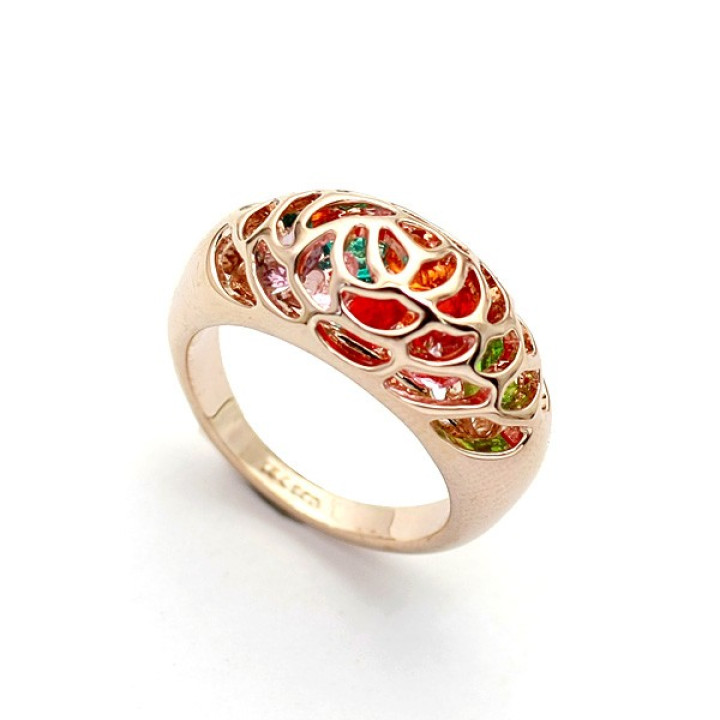 Кольцо с кристаллами Сваровски 696506