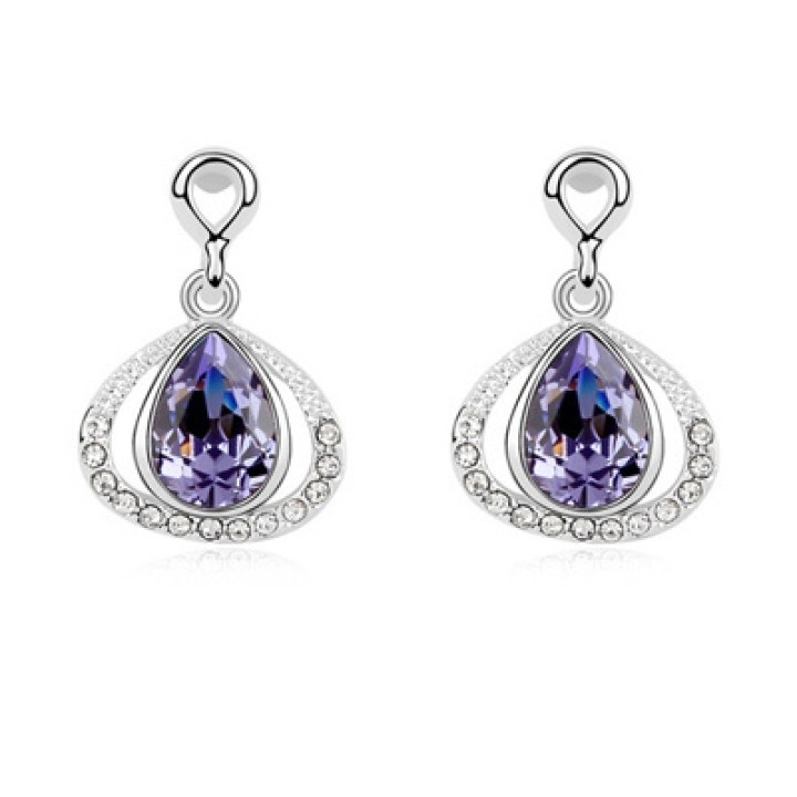 Серьги с кристаллами Сваровски 9165