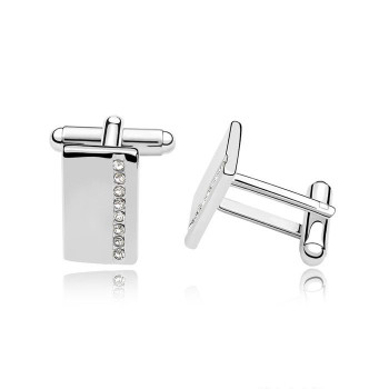 Запонки с кристаллами Сваровски 12_4433