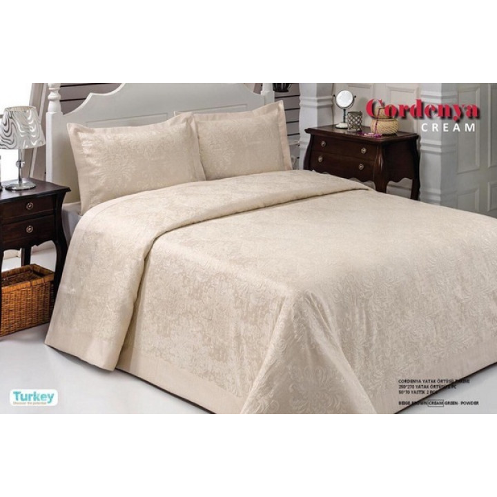 Покрывало жаккард Issi Home Cordenya Cream