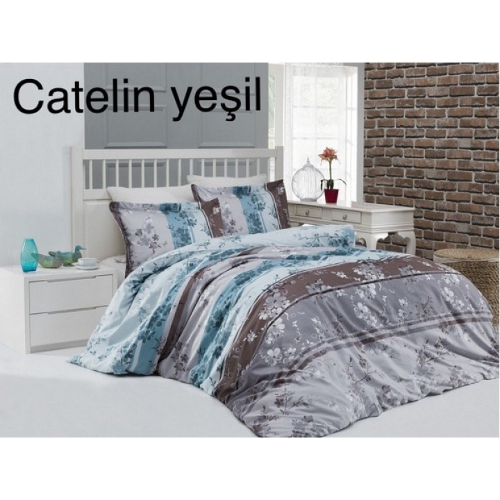 Комплект постельного белья Altinbasak Catelin Yesil Евро