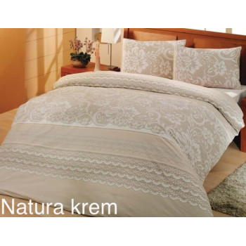 Комплект постельного белья Altinbasak Ranforce Natura krem Евро