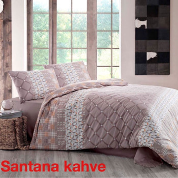 Комплект постельного белья Altinbasak Ranforce Santana kahve Евро
