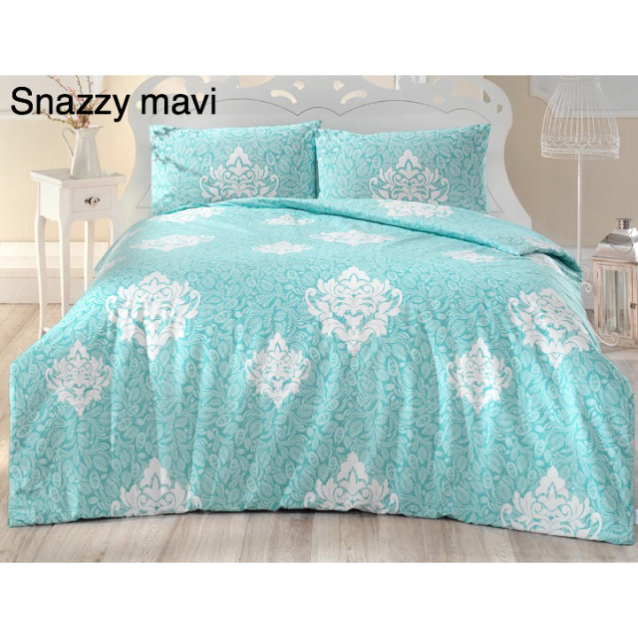 Комплект постельного белья Altinbasak Ranforce Snazzy mavi Евро