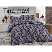 Комплект постельного белья Altinbasak Tina mavi Евро