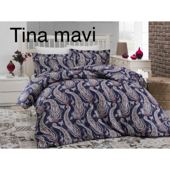 Комплект постельного белья Altinbasak Tina mavi Евро