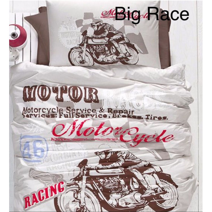 Комплект постельного белья First Choice Ranforce Big Race Полуторный комплект