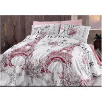 Комплект постельного белья First Choice Ranforce Romantica Pudra Полуторный комплект