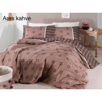 Комплект постельного белья First Choice Satin Ares Kahve Евро (m012385)