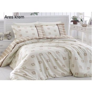 Комплект постельного белья First Choice Satin Ares Krem Евро