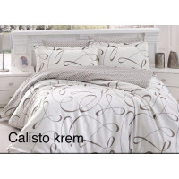 Комплект постельного белья First Choice Satin Calisto Krem Евро