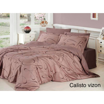 Комплект постельного белья First Choice Satin Calisto Vizon Евро (m012379)
