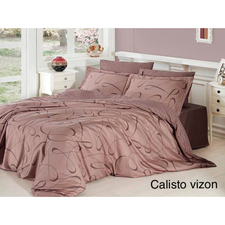 Комплект постельного белья First Choice Satin Calisto Vizon Евро (m012379)