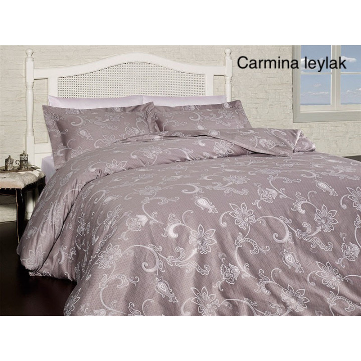 Комплект постельного белья First Choice Satin Carmina Leylak Евро