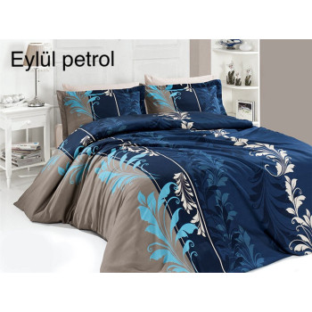 Комплект постельного белья First Choice Satin Eylul Petrol Евро (m012371)