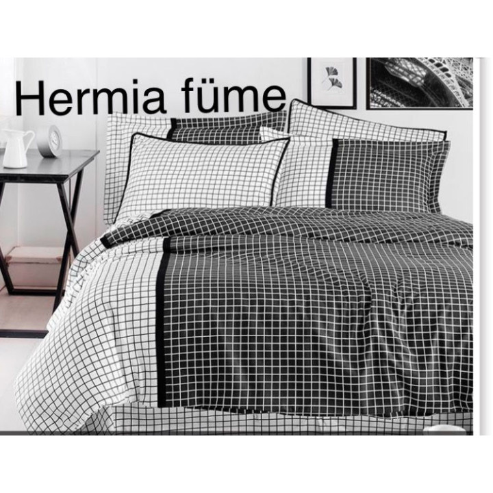 Комплект постельного белья First Choice Satin Hermia Fume Евро