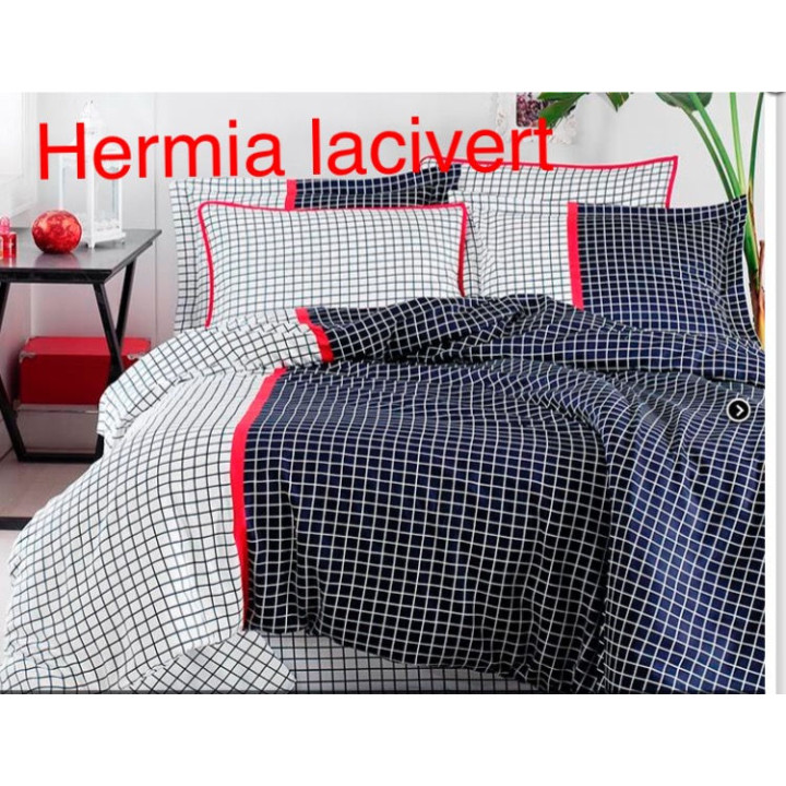 Комплект постельного белья First Choice Satin Hermia Lacivert Евро