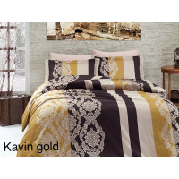 Комплект постельного белья First Choice Satin Kavin Gold Евро (m012373)