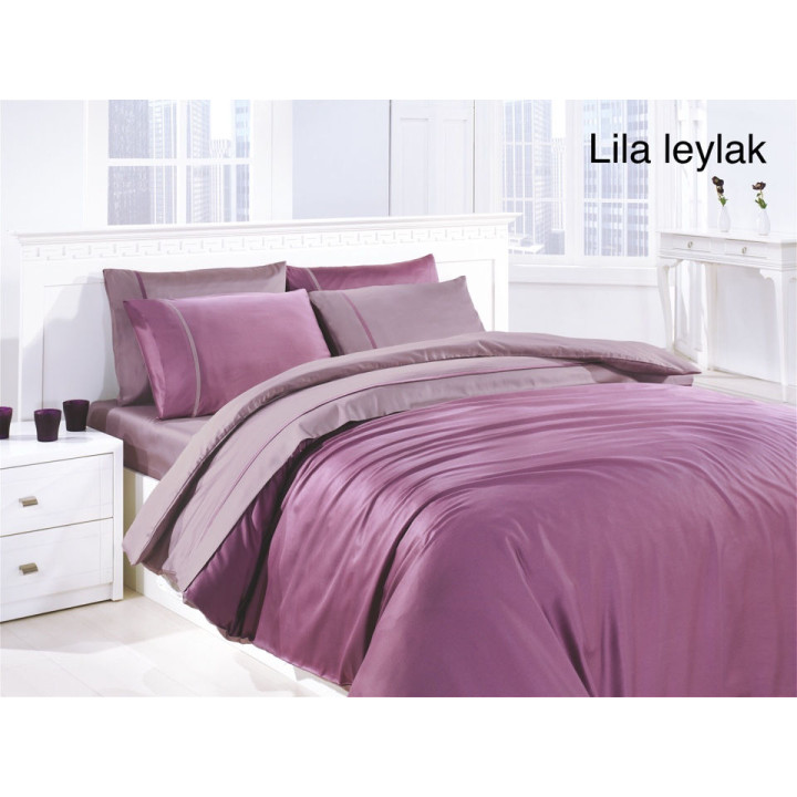 Комплект постельного белья First Choice Satin Lila Leylak Евро