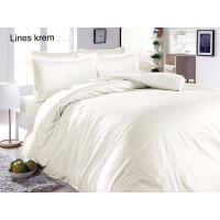 Комплект постельного белья First Choice Satin Lines Krem Евро