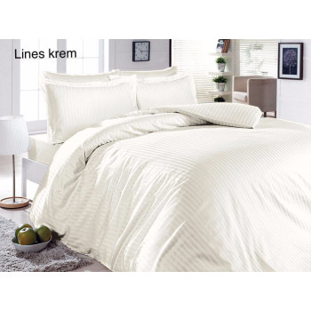 Комплект постельного белья First Choice Satin Lines Krem Евро