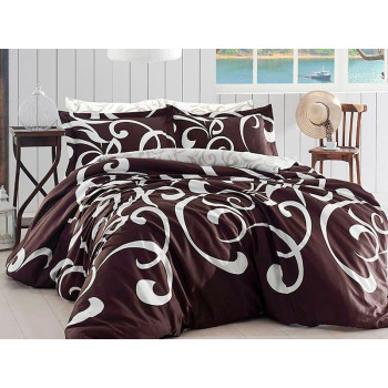 Комплект постельного белья First Choice Satin Ruya Kahve Евро (m012378)