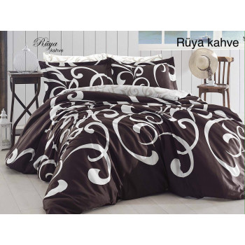 Комплект постельного белья First Choice Satin Ruya Lacivert Евро (m010977)